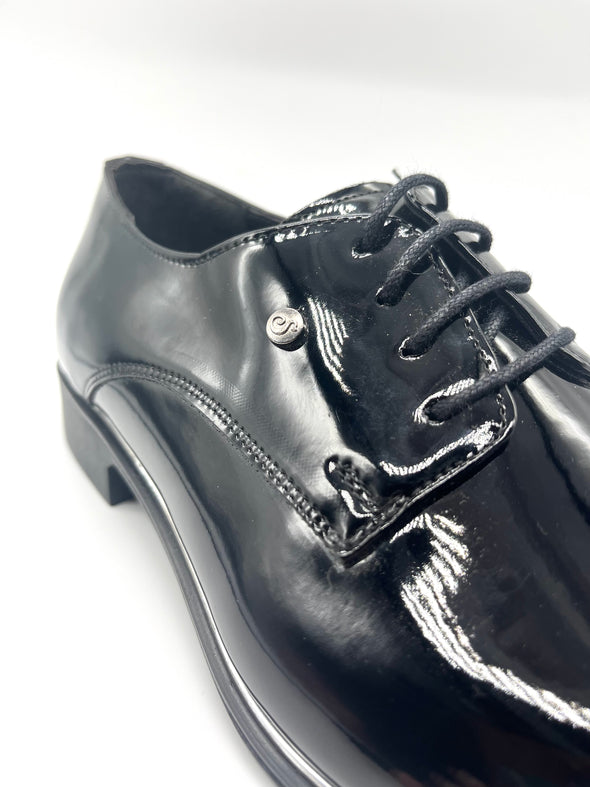 Basic Patent Leather Lace Shoe - Black 01