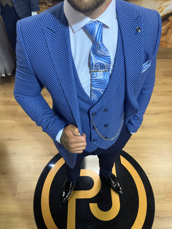 Fernandi - Royal Blue/Navy 3 Piece Suit
