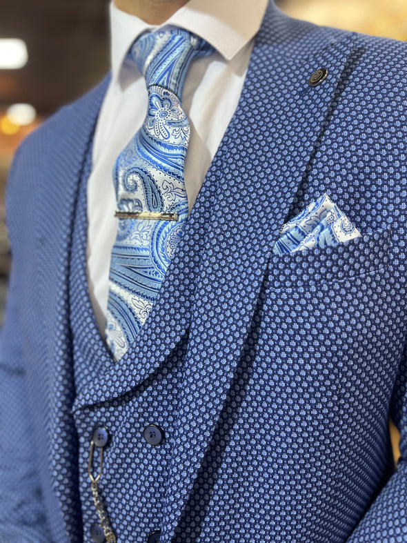 Fernandi - Royal Blue/Navy 3 Piece Suit