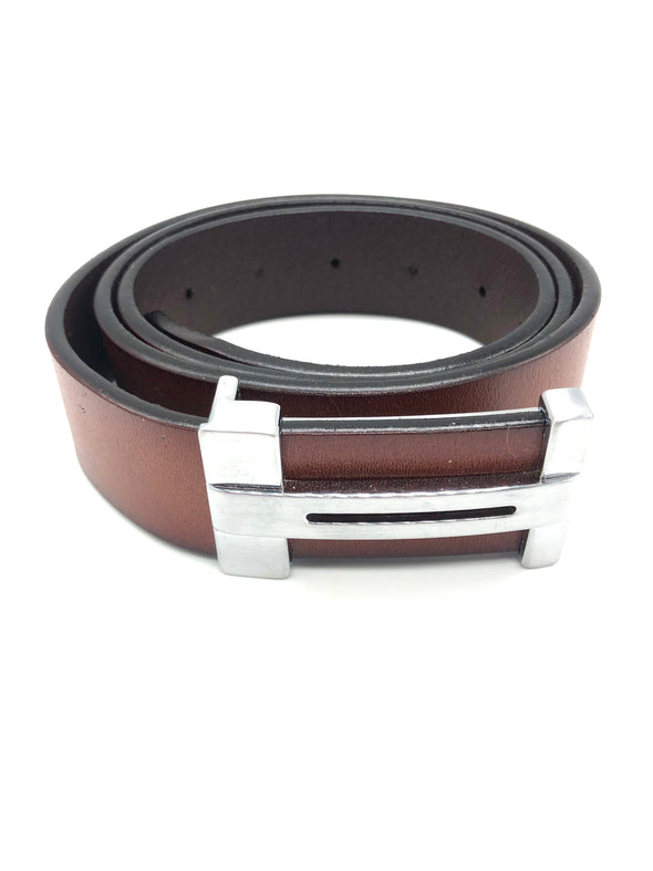 Leather H Belt - Tan