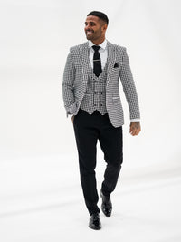 Victor - Black/White 3 Piece Suit