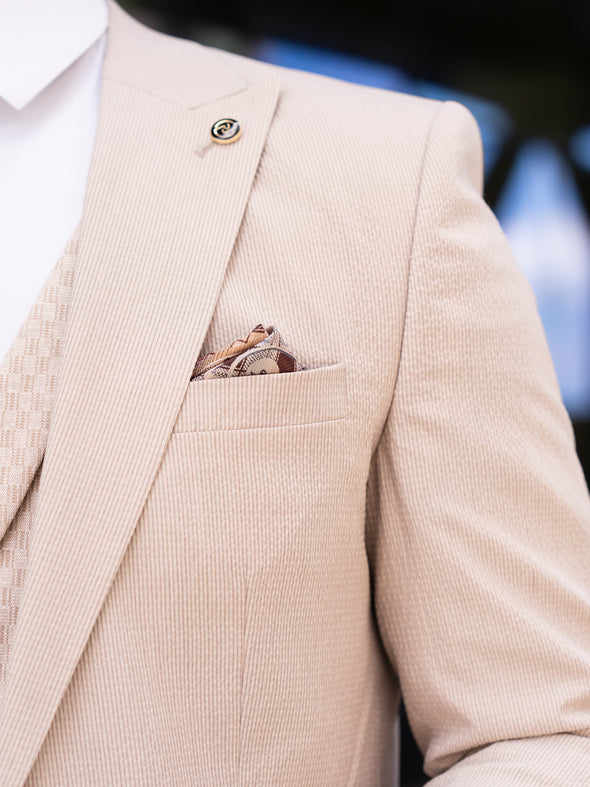 Foreman - Beige 3 Piece Suit