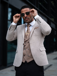 Kirill - Light Brown 3 Piece Suit