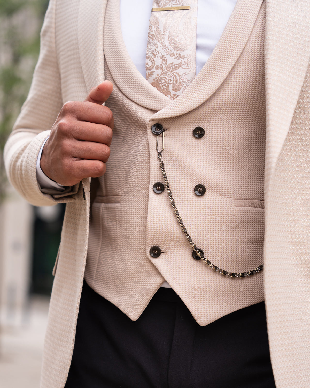 Volkov - Light Beige 3 Piece Suit