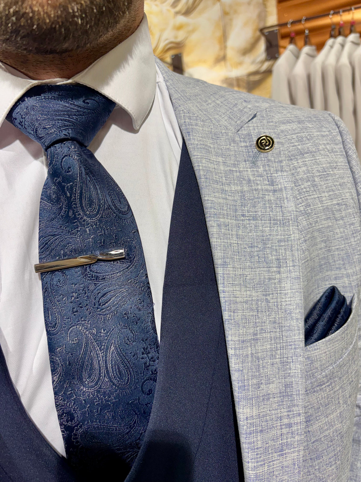 Sano - Blue/Navy 3 Piece Suit