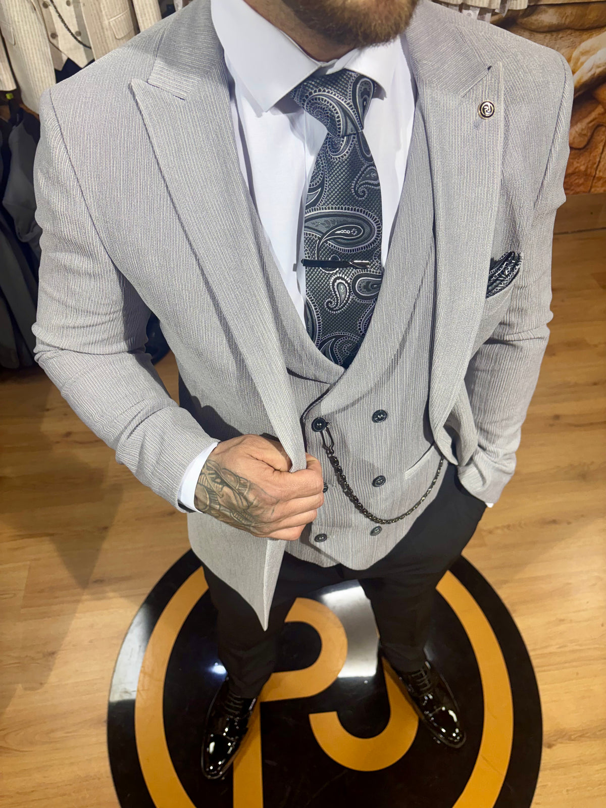 Adrian - Mid Grey 3 Piece Suit
