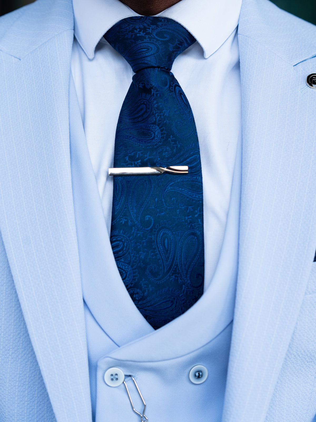 Moralis - Baby Blue 3 Piece Suit