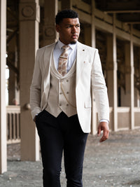 Zorma - Light Beige 3 Piece Suit