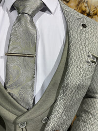 Helsinki - Grey/Sage 3 Piece Suit