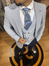Parker - Light Blue 3 Piece Suit