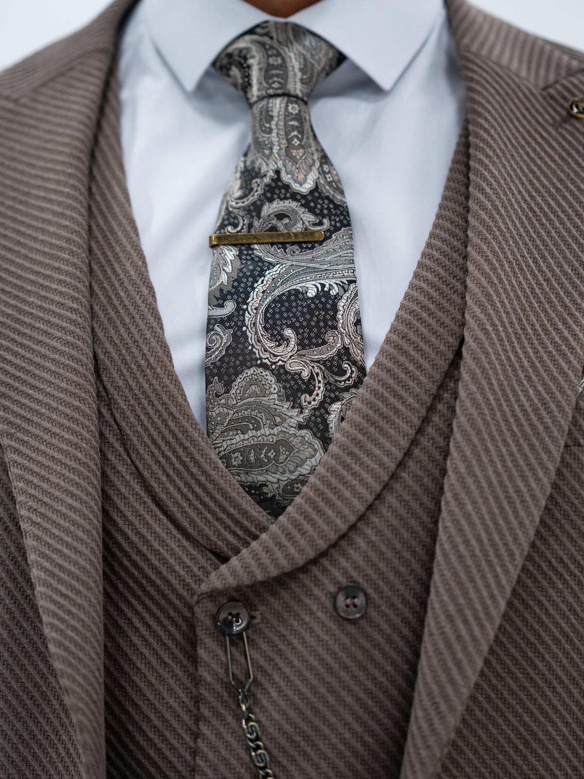 Lohan - Brown 3 Piece Suit