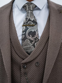 Lohan - Brown 3 Piece Suit