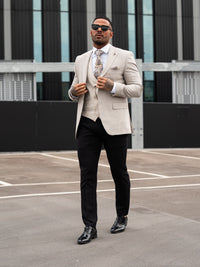 Ashbourne - Grey/Beige 3 Piece Suit