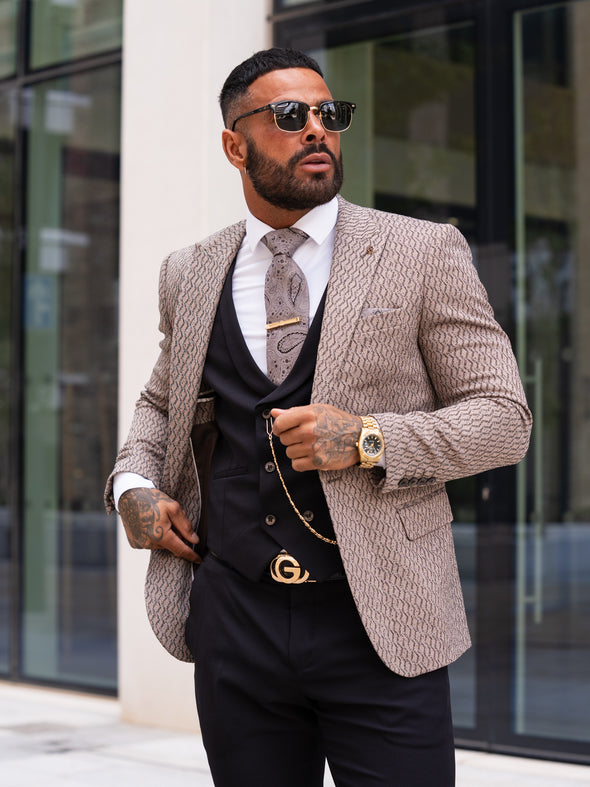 Armando - Brown/Black 3 Piece Suit