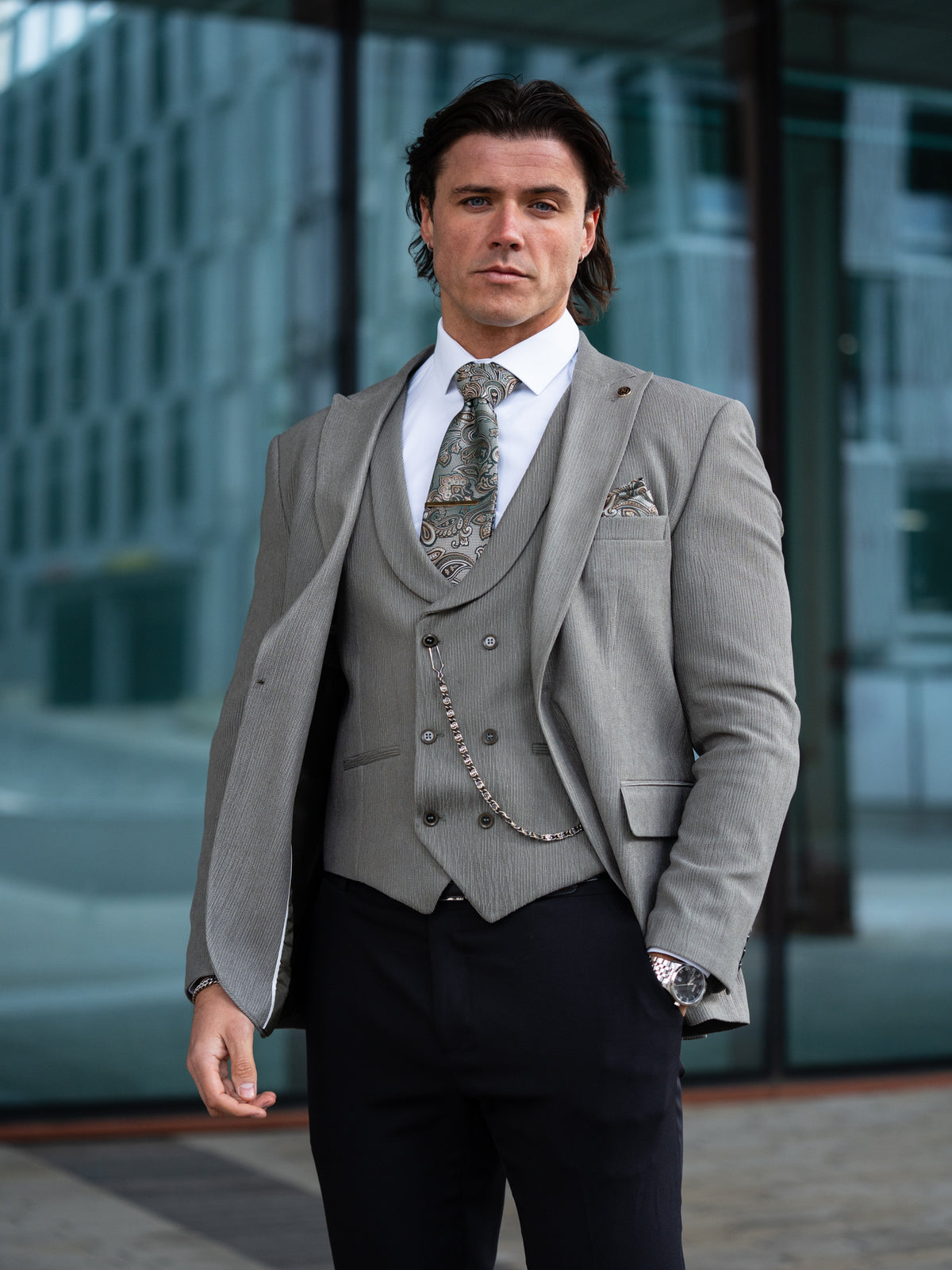 Morozov - Sage Green 3 Piece Suit