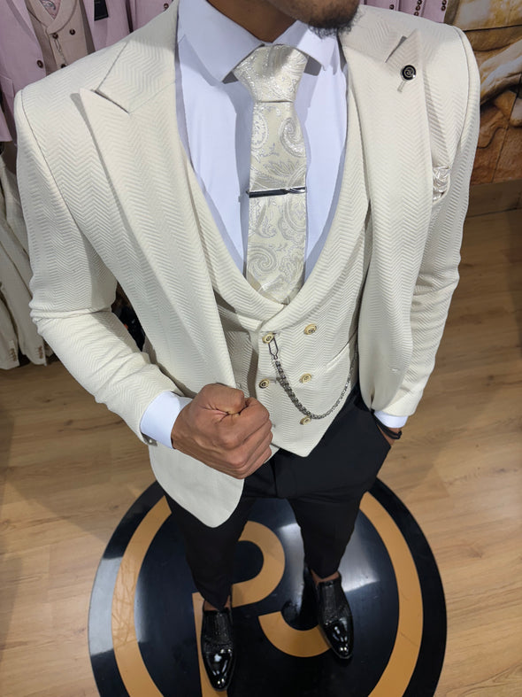 Pinã Colada - Light Cream3 Piece Suit