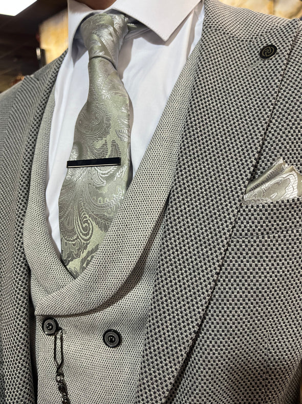 Brigante - Grey 3 Piece Suit