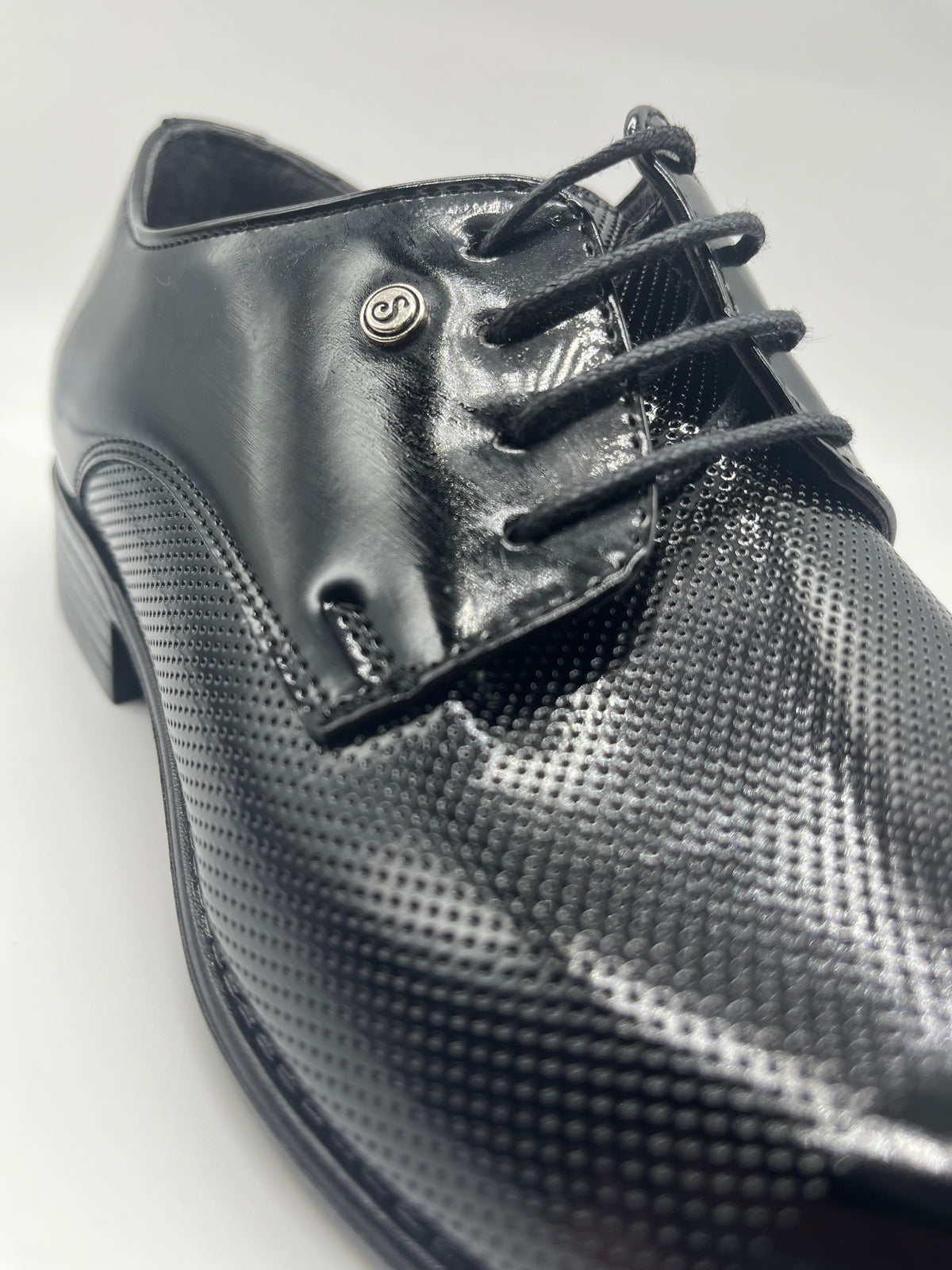 Derby Patent Leather Lace Shoe - Black 02