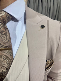 Kraven - Light Taupe 3 Piece Suit