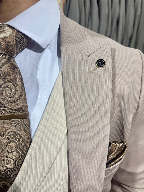 Kraven - Light Taupe 3 Piece Suit