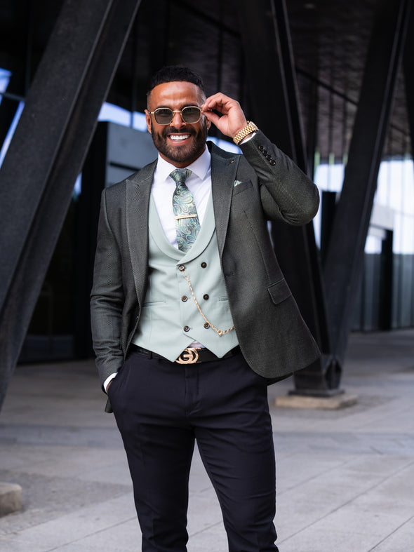 Vegas - Dark Green 3 Piece Suit