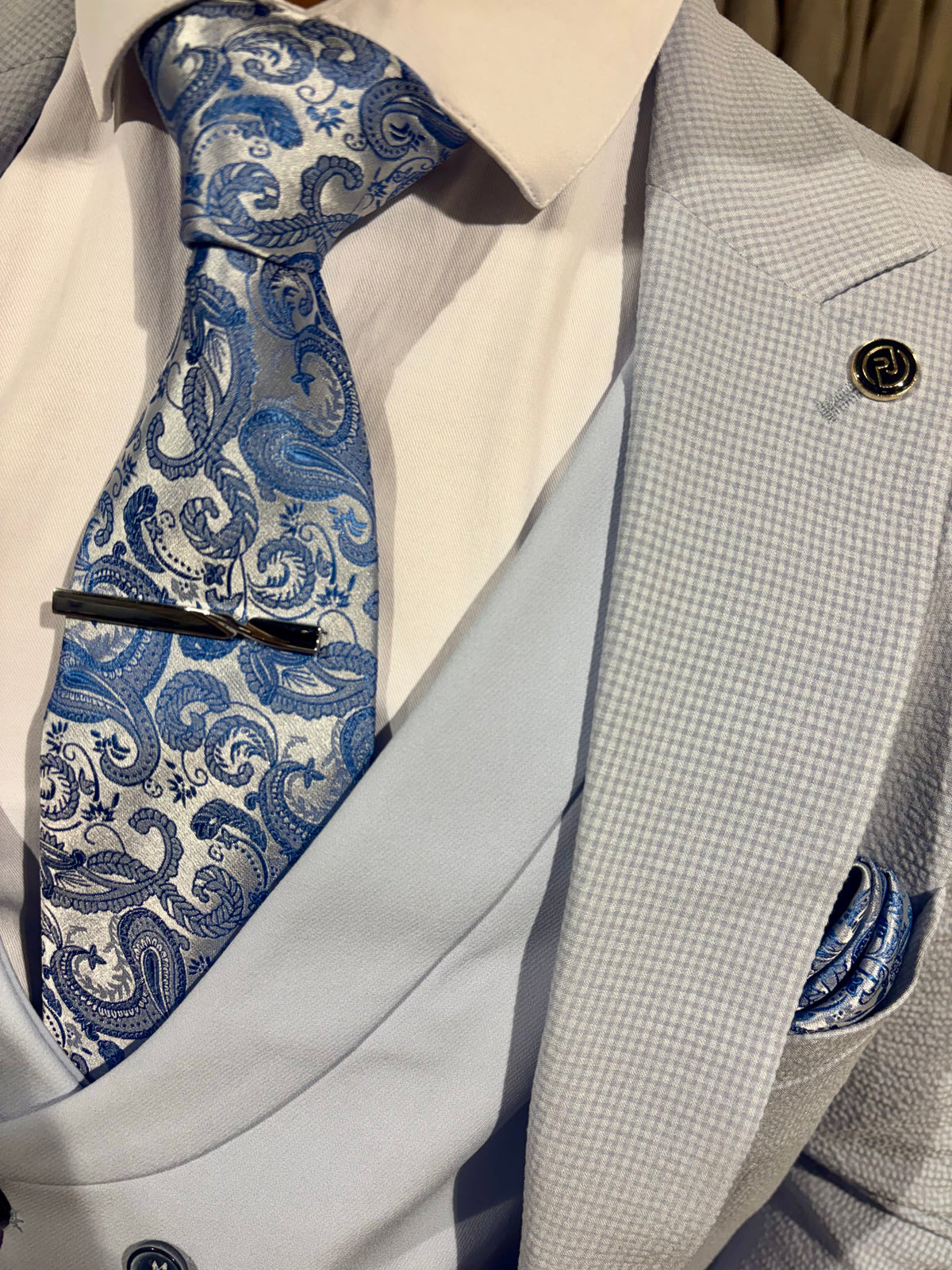 Parker - Light Blue 3 Piece Suit