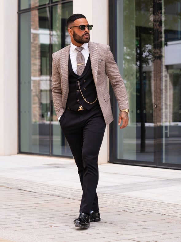 Armando - Brown/Black 3 Piece Suit
