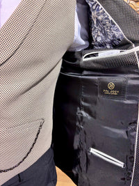 Gervais - Graphite Black/Beige 3 Piece Suit