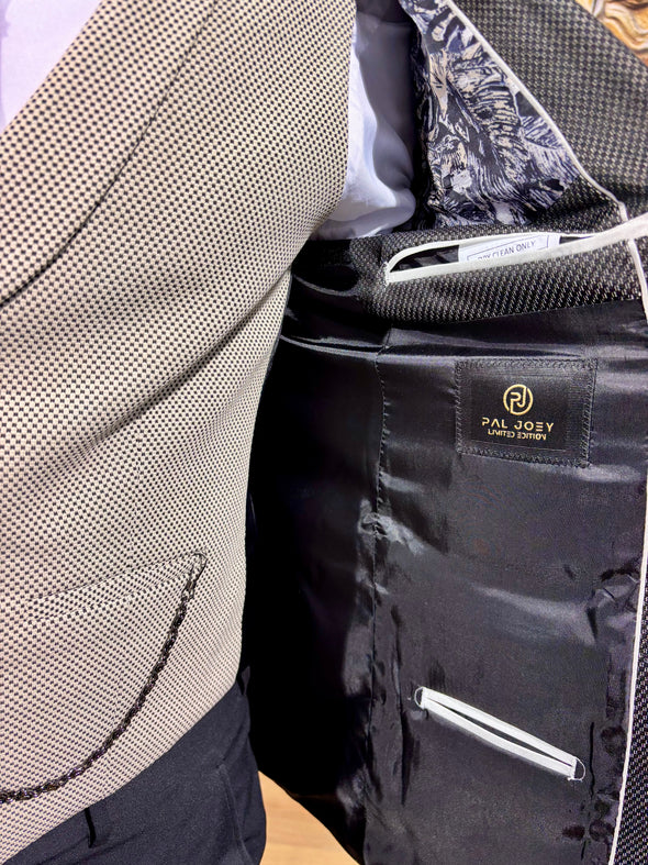 Gervais - Graphite Black/Beige 3 Piece Suit