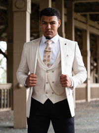 Zorma - Light Beige 3 Piece Suit