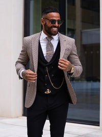 Armando - Brown/Black 3 Piece Suit