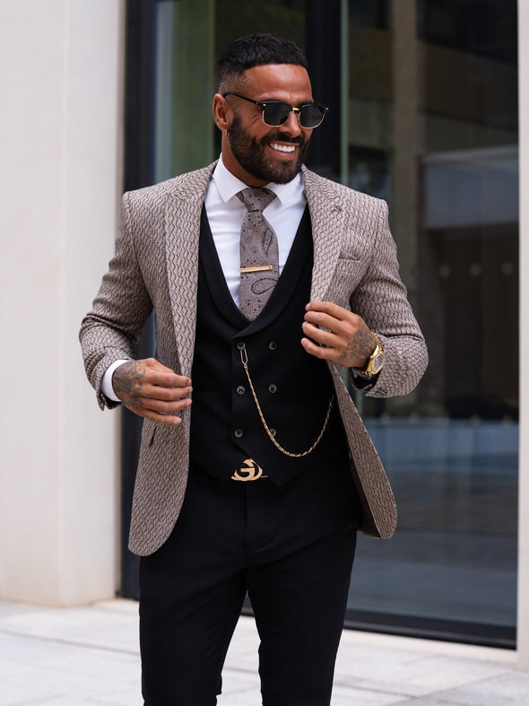 Armando - Brown/Black 3 Piece Suit