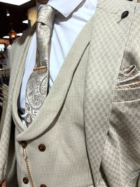 Pacino - Cream 3 Piece Suit