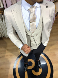 Belfast - Beige 3 Piece Suit