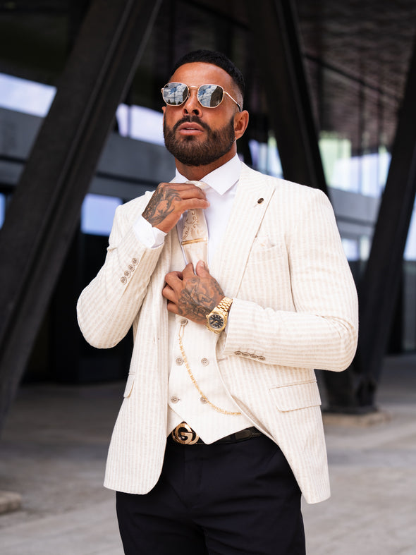 Utah - Cream/Oatmeal 3 Piece Suit