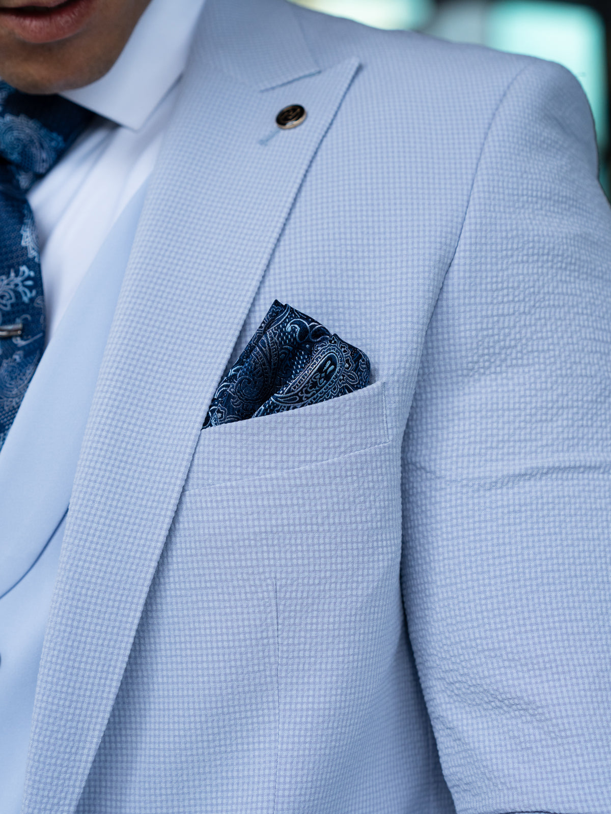 Parker - Light Blue 3 Piece Suit