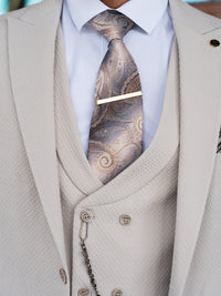 Cassidy - Beige 3 Piece Suit