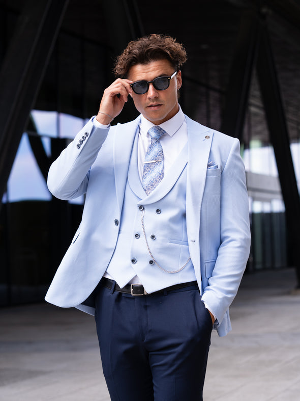 Alaska - Sky Blue 3 Piece Suit