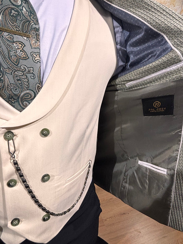 Dorado - Moss Green/Cream 3 Piece Suit