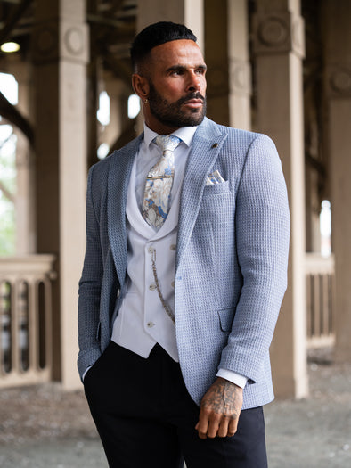 Pegasi - Pale Blue/White 3 Piece Suit