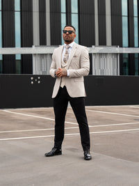 Ashbourne - Grey/Beige 3 Piece Suit