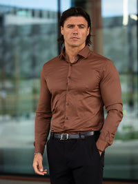 Pal Joey Premium L/S Shirt - Brown