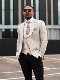Ashbourne - Grey/Beige 3 Piece Suit