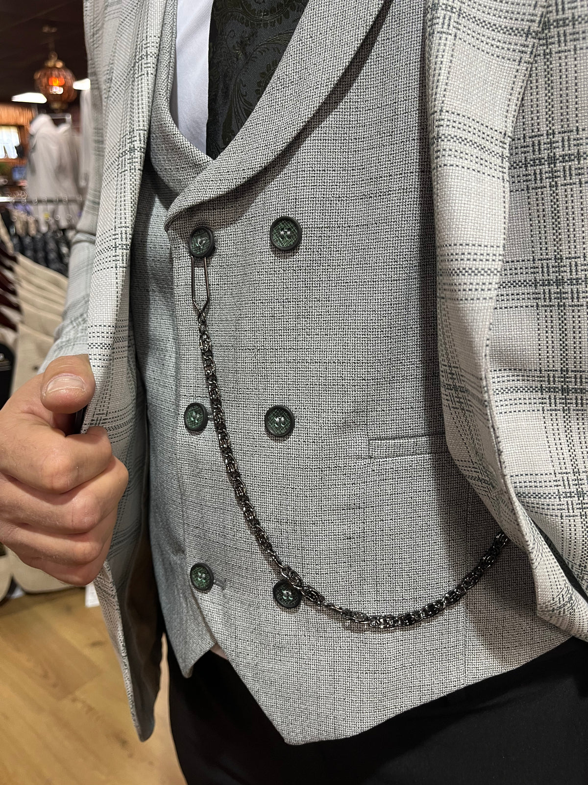 Jackman - Green/Grey 3 Piece Suit