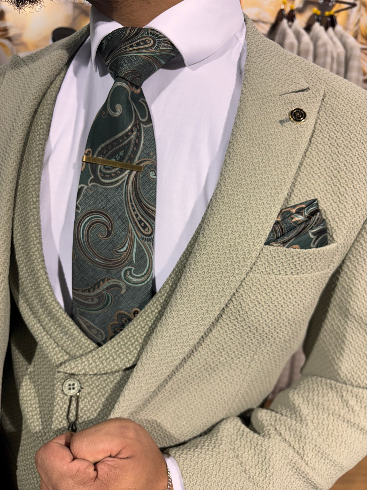 Guava - Pistachio Green 3 Piece Suit
