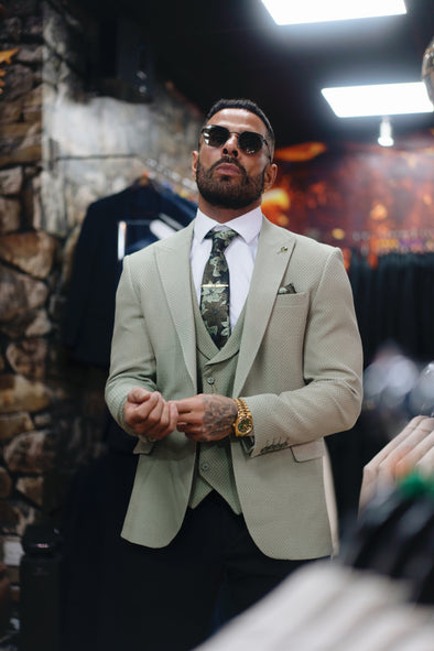 Guava - Pistachio Green 3 Piece Suit