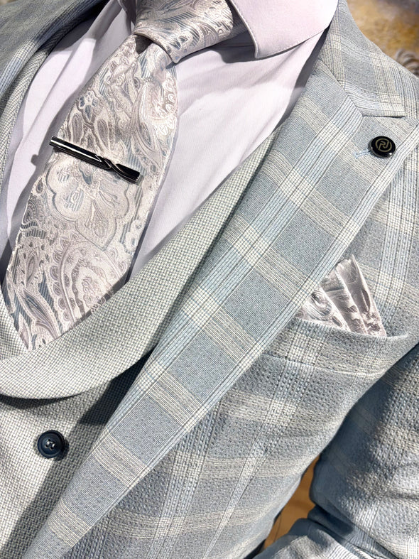 Santo - Sky Blue 3 Piece Suit