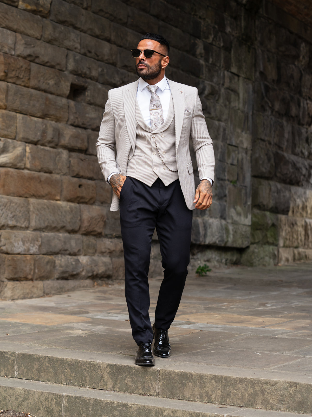 Taurus - Taupe 3 Piece Suit