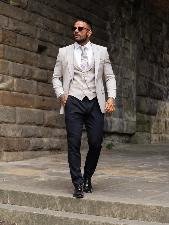 Taurus - Taupe 3 Piece Suit