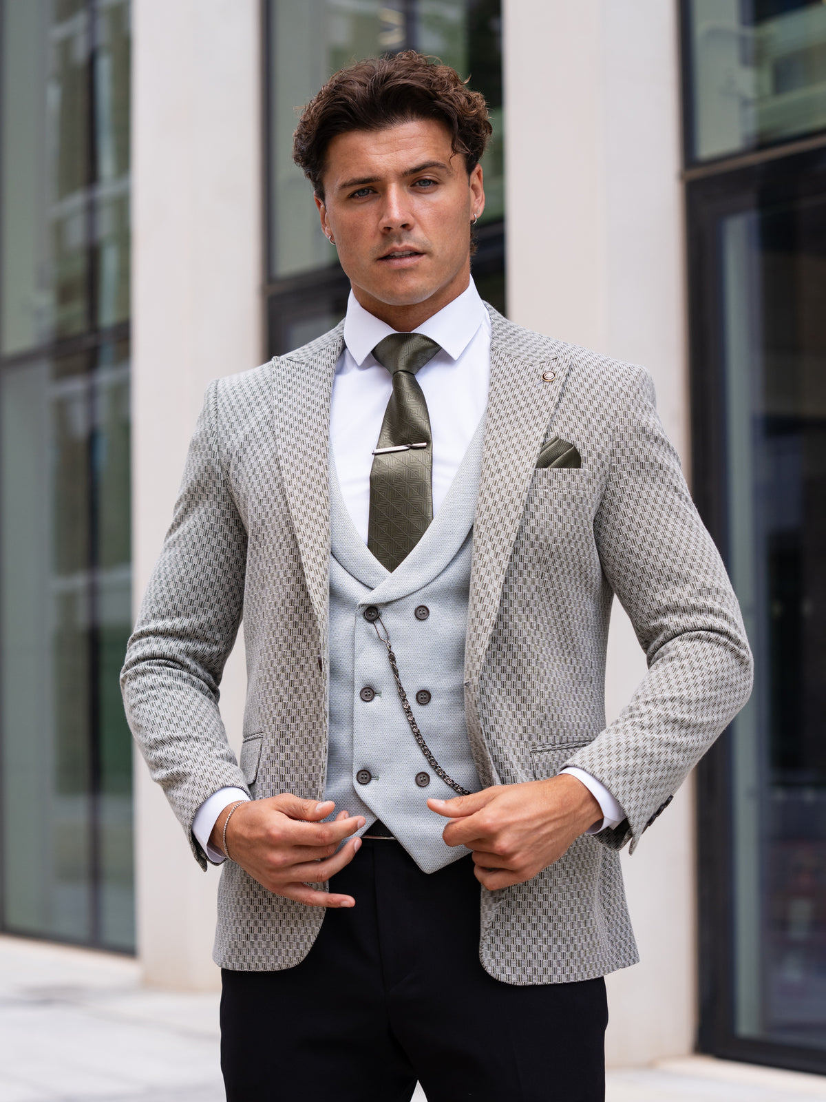 Aly - Green 3 Piece Suit